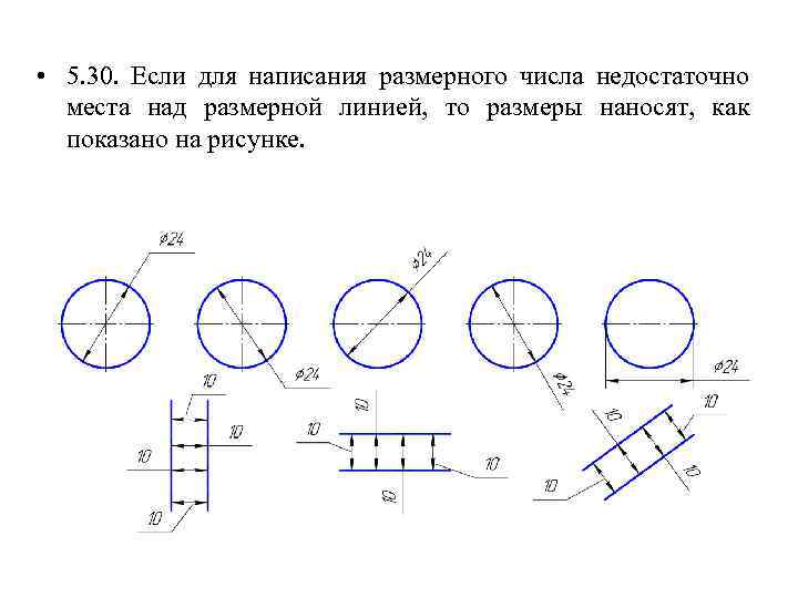 Угловые размеры на чертеже