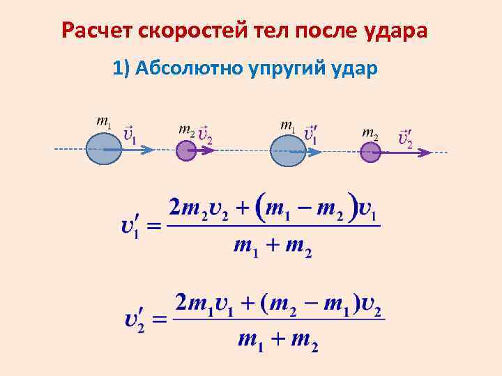 Скорость шара после упругого удара