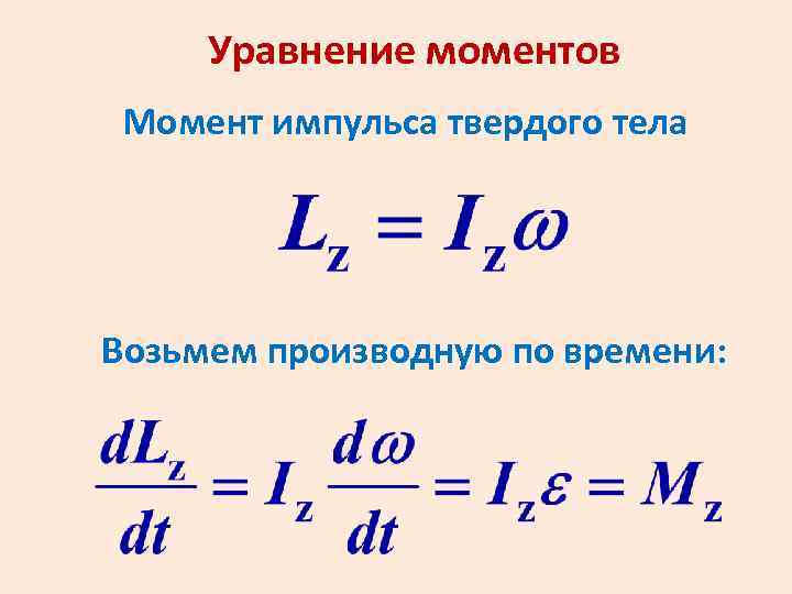 Уравнение моментов