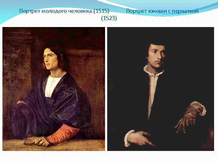 Портрет молодого человека. (1515) (1523) Портрет юноши с перчаткой 