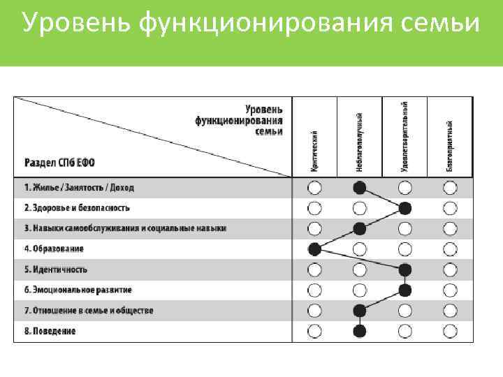 Уровень функционирования семьи 