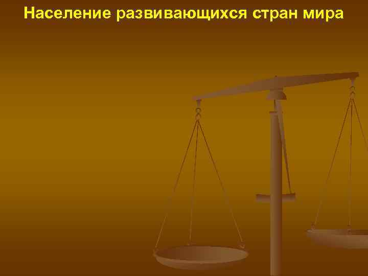 Население развивающихся стран мира 