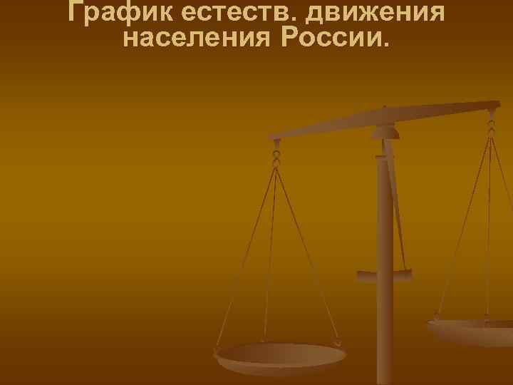 График естеств. движения населения России. 