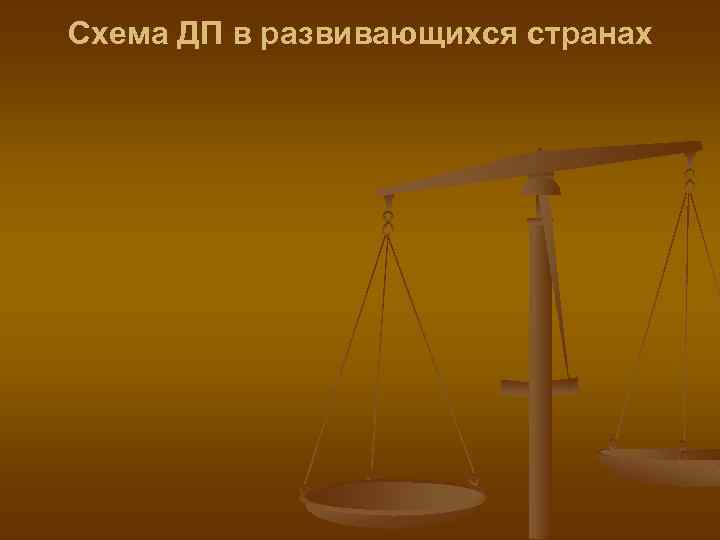 Схема ДП в развивающихся странах 