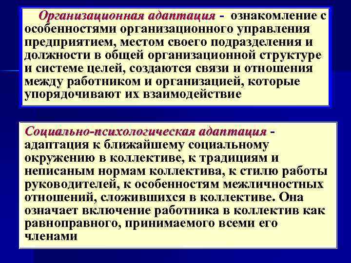 Адаптация организационной структуры управления