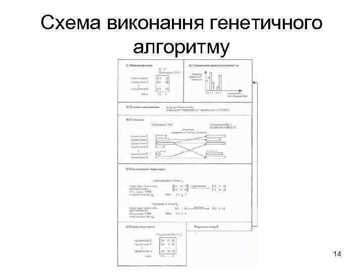 Схема виконання генетичного алгоритму 14 