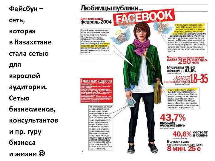 Фейсбук – сеть, которая в Казахстане стала сетью для взрослой аудитории. Сетью бизнесменов, консультантов