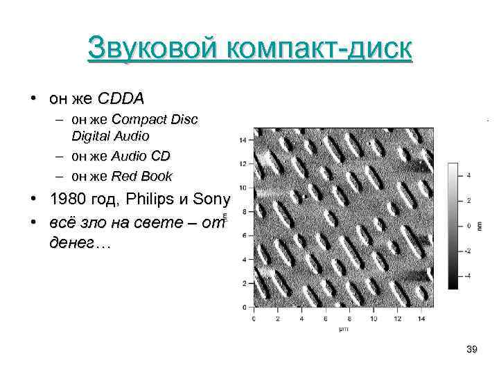 Звуковой компакт-диск • он же CDDA – он же Compact Disc Digital Audio –
