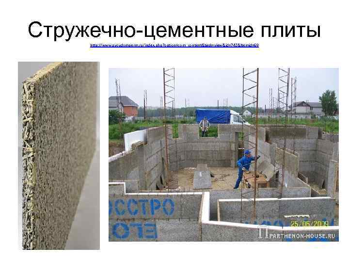 Стружечно-цементные плиты http: //www. svoydomperm. ru/index. php? option=com_content&task=view&id=742&Itemid=69 