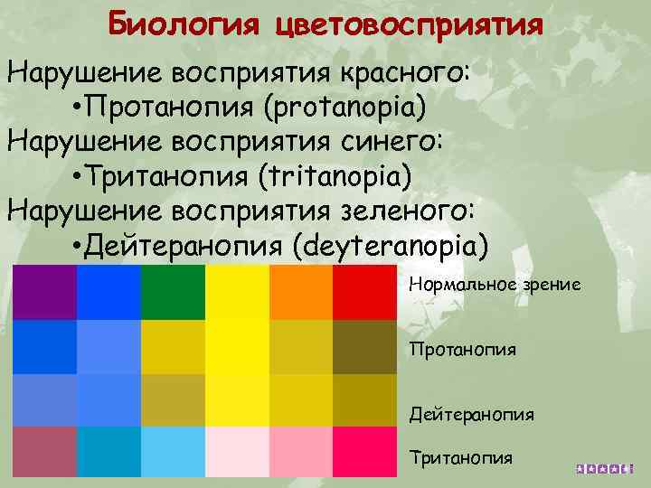 Нарушение цвета. Нарушение цветовосприятия. Нарушение восприятия цвета. Расстройство цветового восприятия. Нарушение зеленого цветовосприятия.