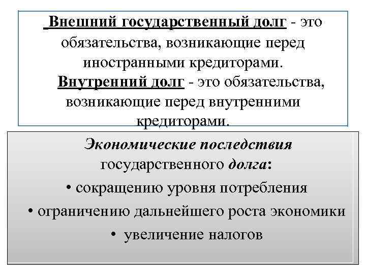 Государственный долг это сумма бюджетных дефицитов