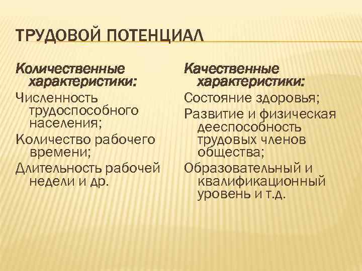 Население признаки. Качественные характеристики населения. Качественные характеристики трудовых ресурсов. Количественные и качественные характеристики трудовых ресурсов. Трудовые ресурсы Количественная и качественная характеристика.