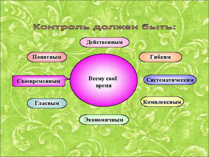 Действенным Понятным Своевременным Гибким Всему своё время Систематическим Комплексным Гласным Экономичным 