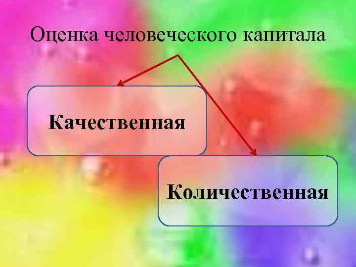 Оценка человеческого капитала Качественная Количественная 