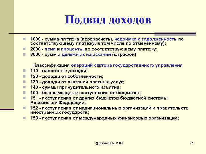 Подвид доходов 1000 - сумма платежа (перерасчеты, недоимка и задолженность по соответствующему платежу, в