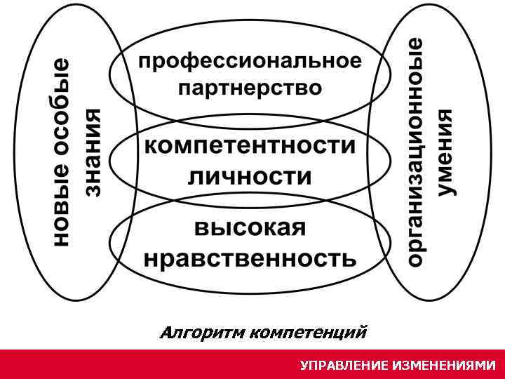 Алгоритм компетенций УПРАВЛЕНИЕ ИЗМЕНЕНИЯМИ 