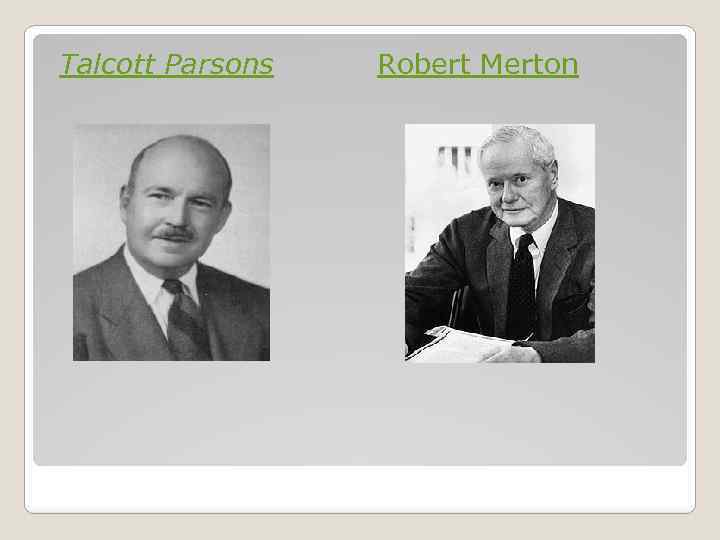 talcott parsons structural functionalism theory