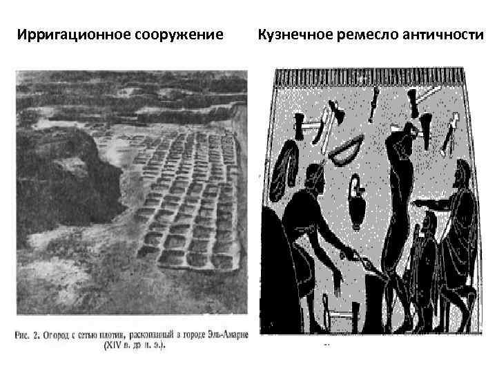 Ирригационное сооружение Кузнечное ремесло античности 