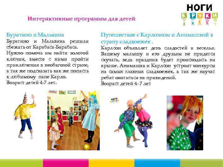 Интерактивные программы для детей Буратино и Мальвина решили сбежать от Карабаса-Барабаса. Нужно помочь им