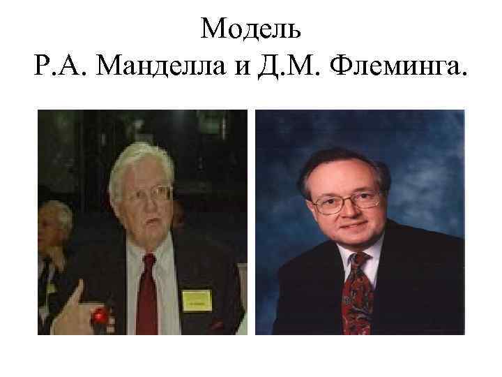 Модель Р. А. Манделла и Д. М. Флеминга. 