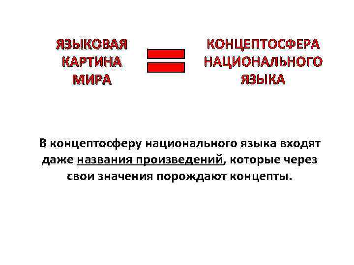 Как соотносятся между собой понятия языковая картина мира и национальный язык