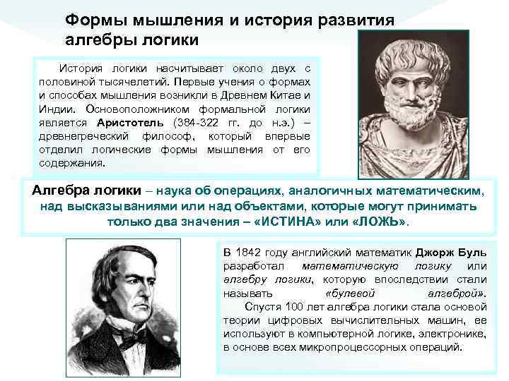 Какой ученый разработал основы алгебры логики