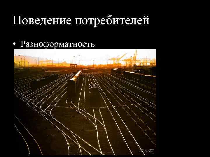 Поведение потребителей • Разноформатность 