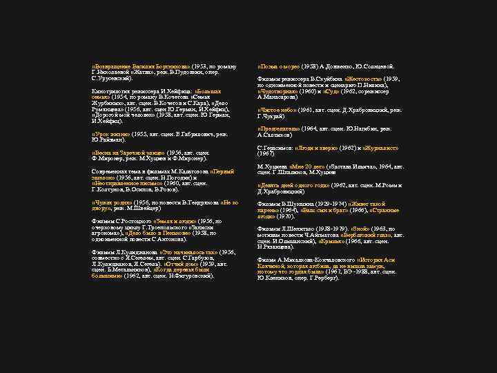  «Возвращение Василия Бортникова» (1953, по роману Г. Николаевой «Жатва» , реж. В. Пудовкин,