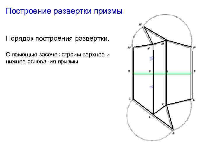 Разверток призмы с размерами. Построение чертежа развертки поверхностей Призмы Размеры. Построение развертки поверхности Призмы. Развертывание Призмы построение. Развертка Призмы с размерами.