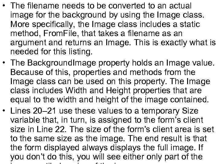  • The filename needs to be converted to an actual image for the