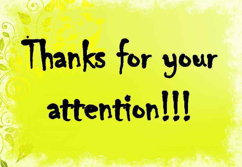 Thanks for your attention!!! 