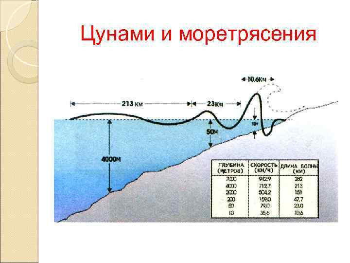 Цунами и моретрясения 