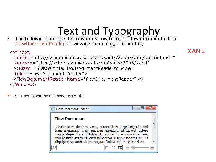  • Text and Typography The following example demonstrates how to load a flow