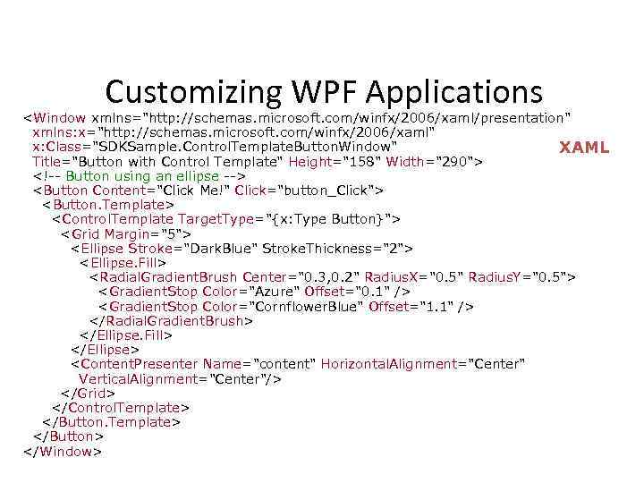 Customizing WPF Applications <Window xmlns=