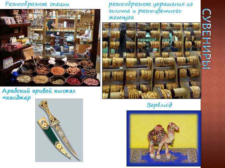 Разнообразные специи Арабский кривой кинжал «ханджар разнообразные украшения из золота и разноцветного жемчуга Верблюд