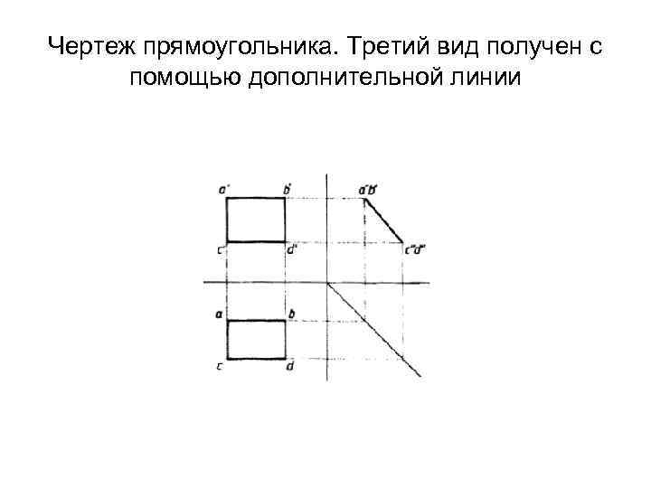 Чертеж прямоугольника в объеме