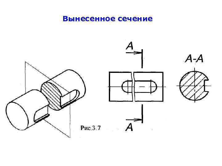 Вынесенное сечение 