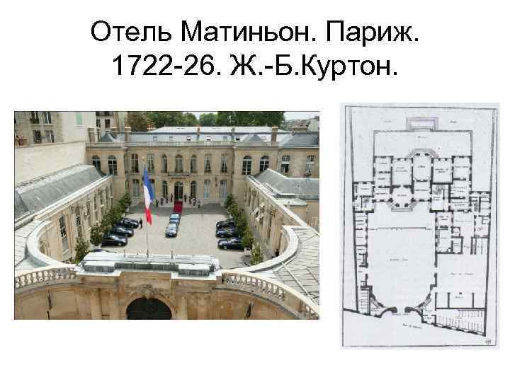Отель Матиньон. Париж. 1722 -26. Ж. -Б. Куртон. 