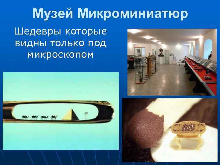 Музей Микроминиатюр Шедевры которые видны только под микроскопом 