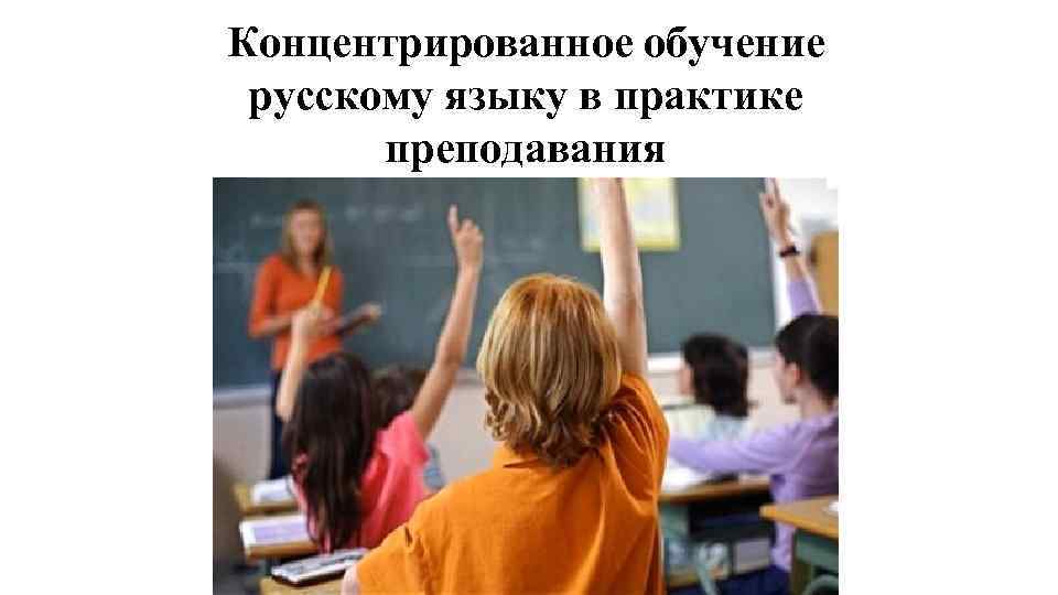 Концентрированное обучение русскому языку в практике преподавания 