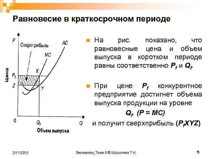 В краткосрочном периоде увеличение