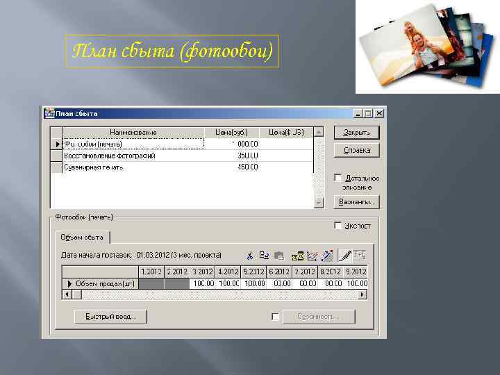 План сбыта (фотообои) 