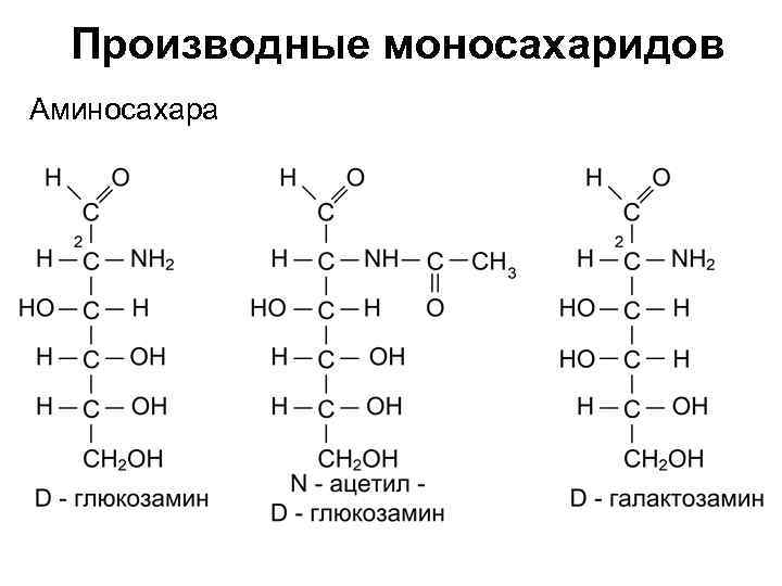 Производные моносахаридов Аминосахара 