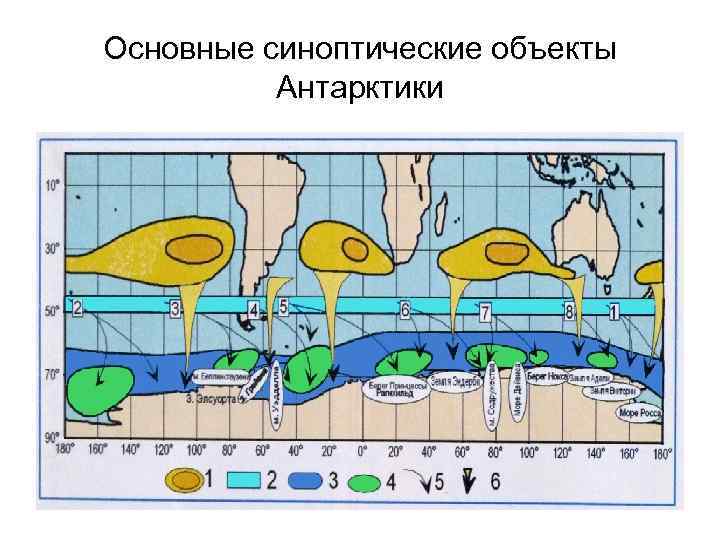 Основные синоптические объекты Антарктики 