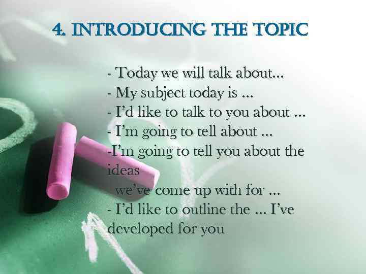 4. intro. Du. Cin. G the to. Pi. C - Today we will talk