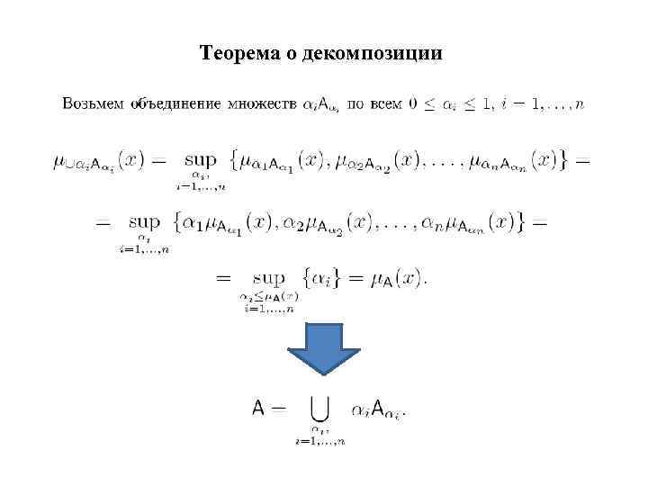 Теорема о декомпозиции 