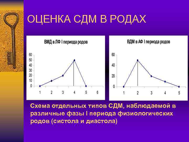 ОЦЕНКА СДМ В РОДАХ Схема отдельных типов СДМ, наблюдаемой в различные фазы I периода