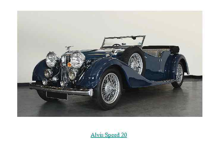 Alvis Speed 20 