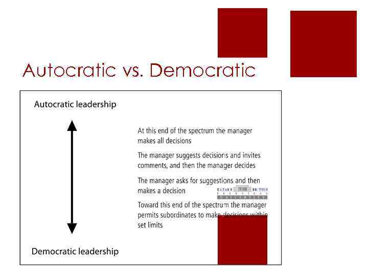 Autocratic vs. Democratic 