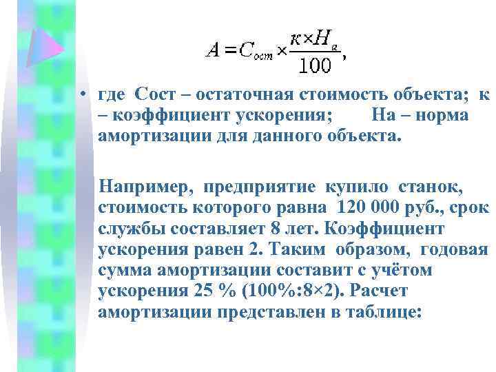 Коэффициент ускорения 3. Коэффициент ускорения амортизации. Коэффициент амортизации коэффициент ускорения. Коэффициент ускоренной амортизации. Коэффициент ускорения амортизации равен 0.